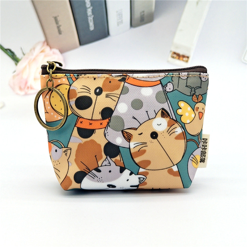 Women's Film Printed Cartoon Sier Sundries Storage Coin Purses