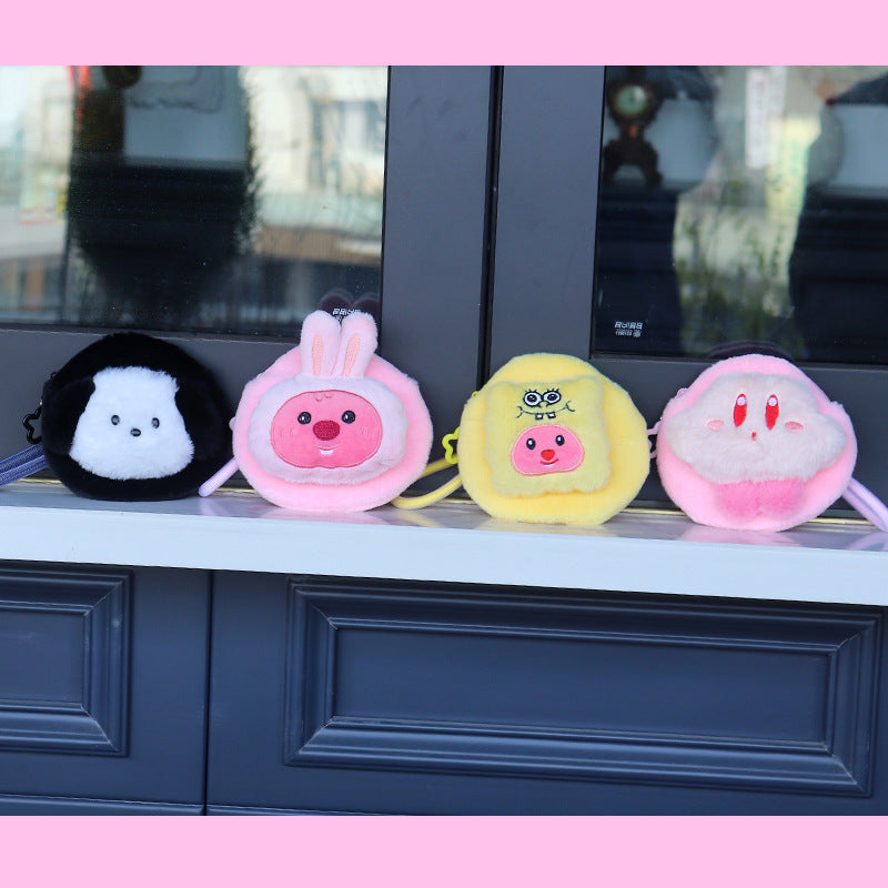 Cartoon Candy Color Zipper Storage Dog Coin Purses