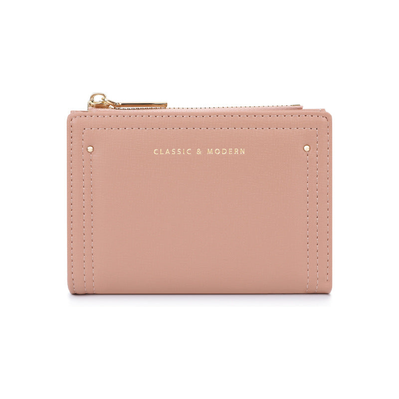 Women's Stylish Short High-grade Small Folding Card Holder