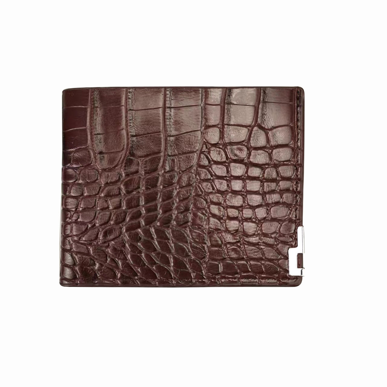 Men's Crocodile Pattern Zipper Change Fashion Horizontal Men's Wallets