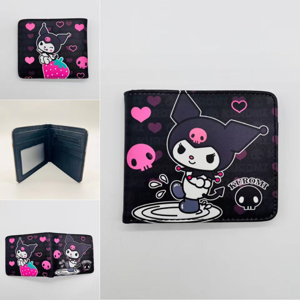 Cute Cartoon Anime Small Portable Color Printing Ladies Wallets