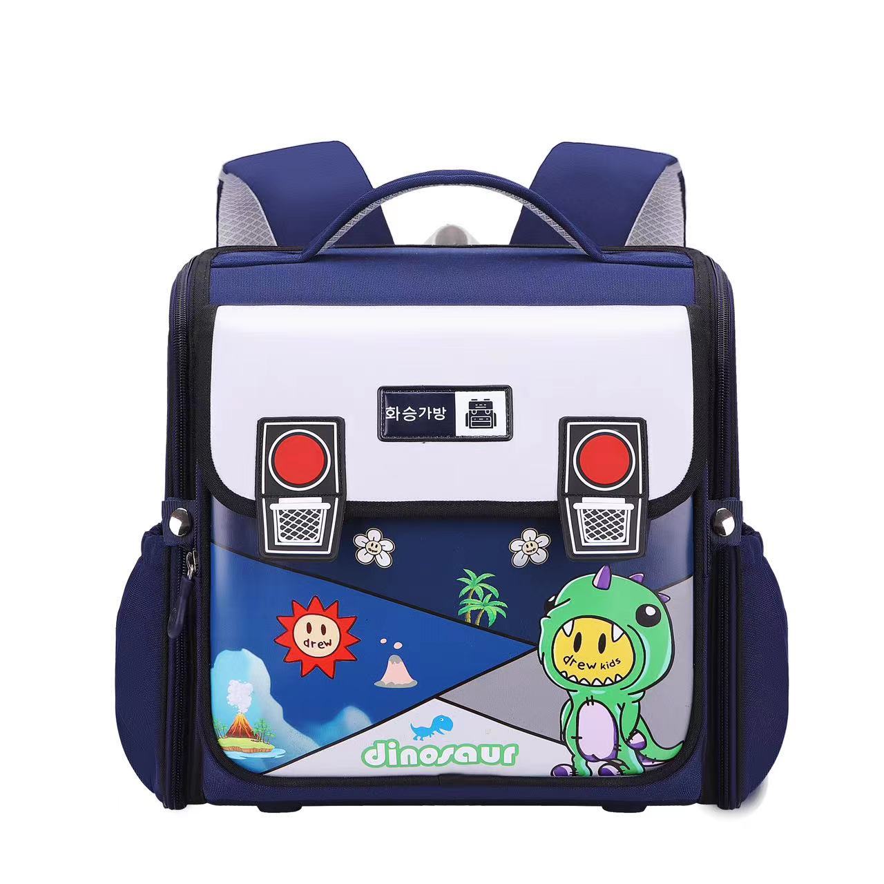 Children's Cartoon Fashion Primary Horizontal One-piece Burden Relief Spine Protection Elementary School Students' Schoolbags