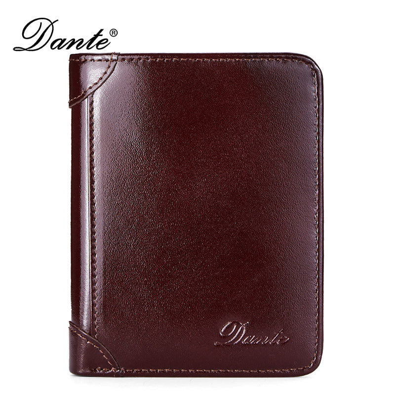 Men's Genuine Leather Oil Wax First Layer Men's Wallets