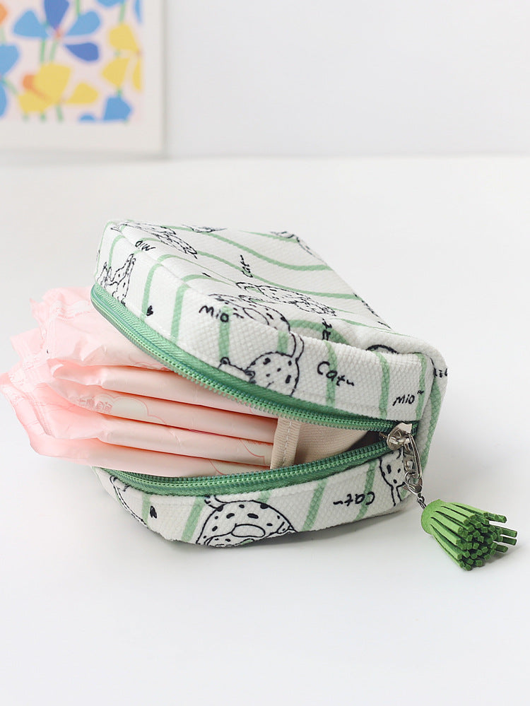 Korean Style Cute Small Portable Sanitary Cosmetic Bags