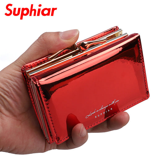 Women's Russian Laser Clip Female Multifunctional High Sense Ladies Wallets