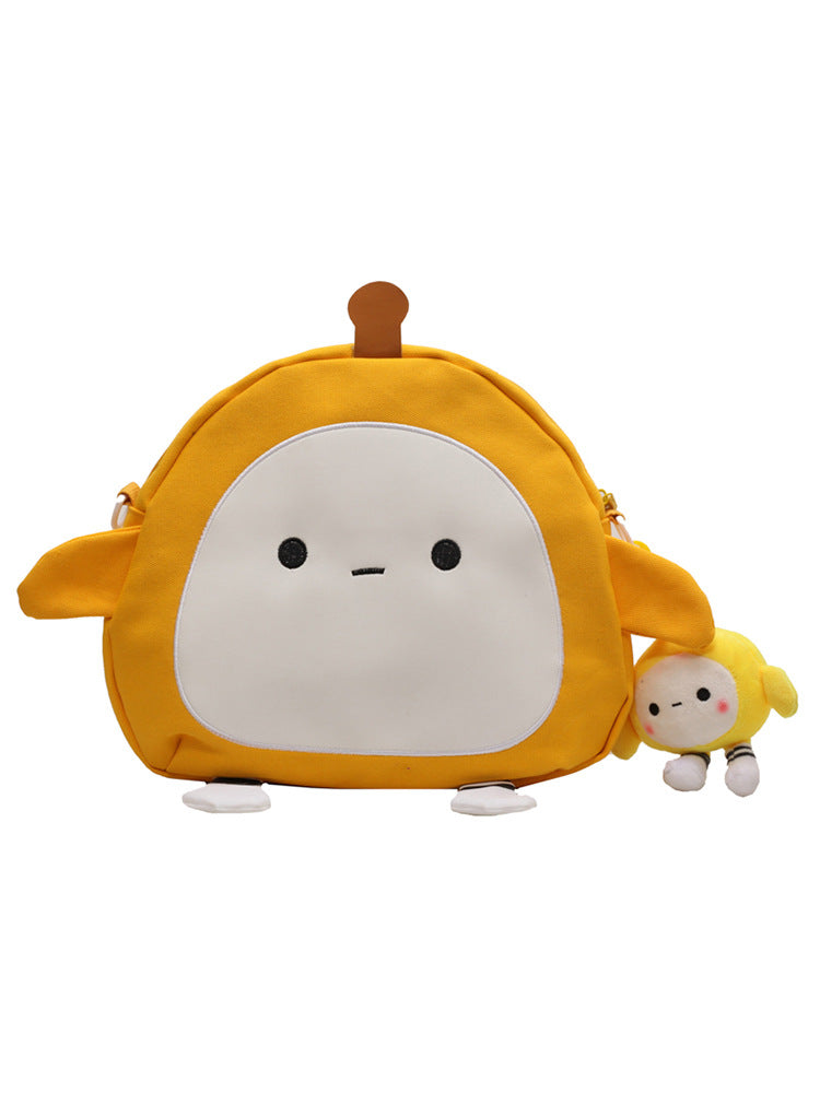 Doll Egg Puff Party Canvas Large Elementary School Students' Schoolbags