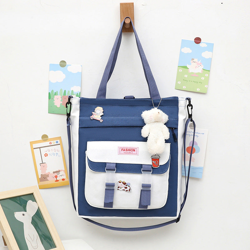 Canvas Tuition Boys Hand Primary Waterproof Elementary School Students' Schoolbags