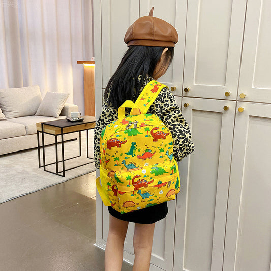 Children's Korean Style Cute Cartoon Little Dinosaur Printed Children's Backpacks