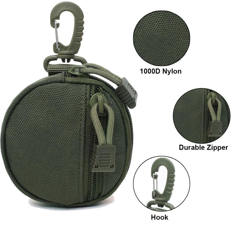 Attractive Multifunctional Waterproof Camping Portable Round Men's Wallets