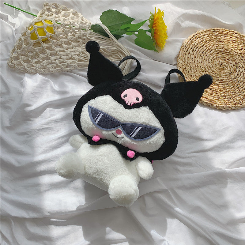 Small Plush Cartoon Devil Clow Gift Backpacks