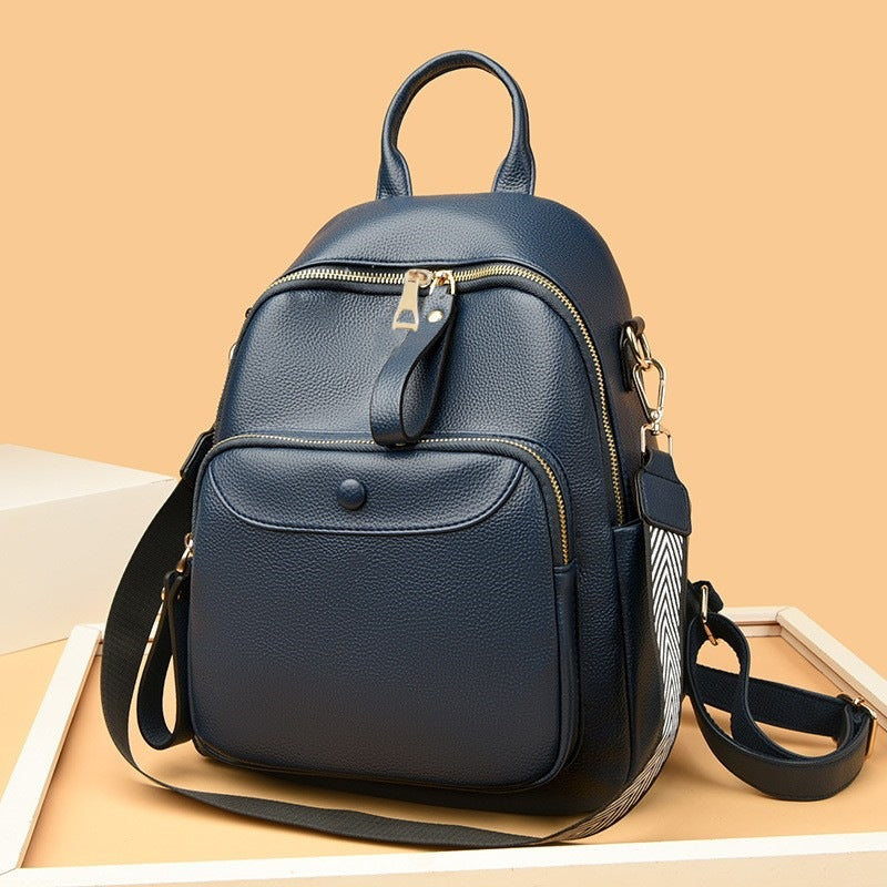 Women's Leather Simple Large Capacity Fashion Backpacks