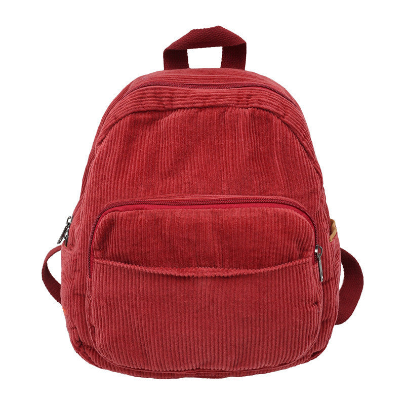 Corduroy Soft Fabric Quality Excellent Customer Backpacks