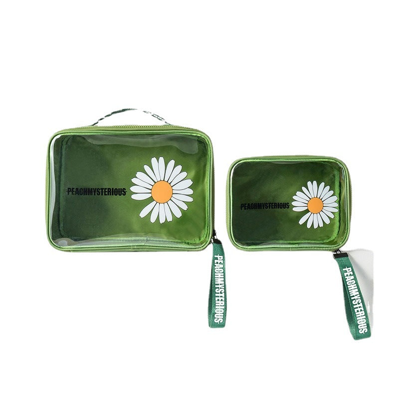 Daisy Transparent Waterproof Wash Storage Portable Cosmetic Bags