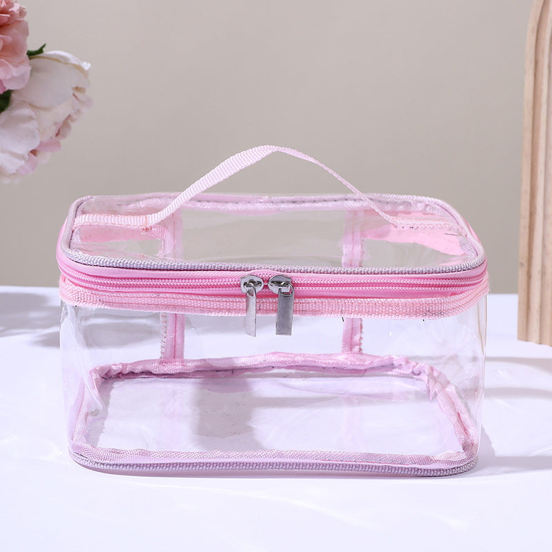 Transparent Hand Square Storage Wash Cosmetics Cosmetic Bags