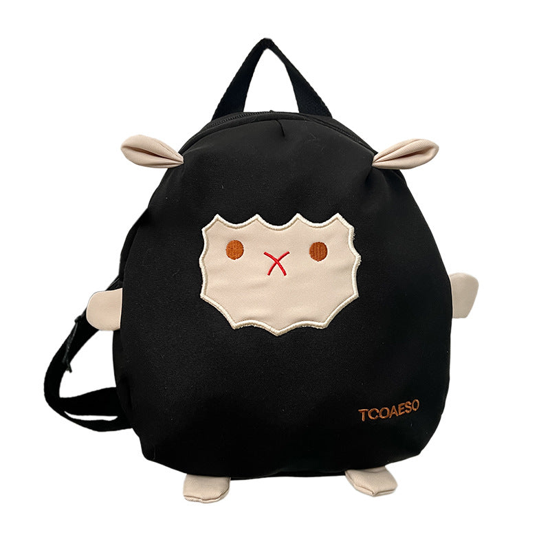 Children's Canvas Lamb Cute Cartoon Little Fashion Kindergarten School Bags