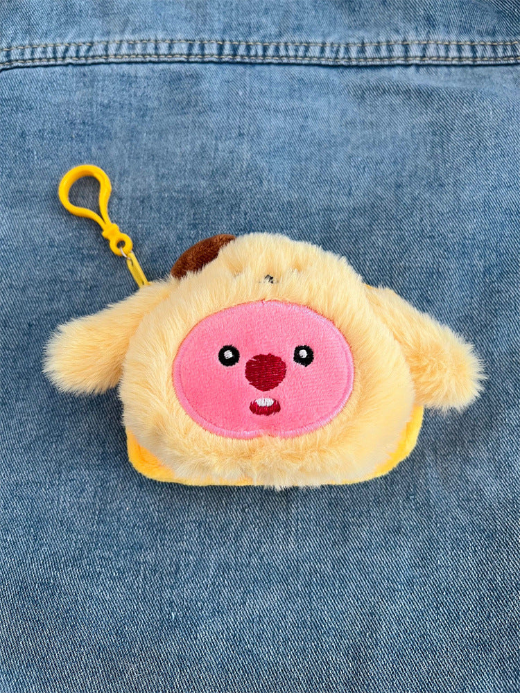 Pendentif en peluche, articles portables, rangement des porte-monnaie