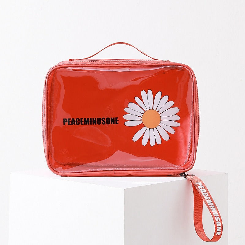 Daisy Transparent Waterproof Wash Storage Portable Cosmetic Bags