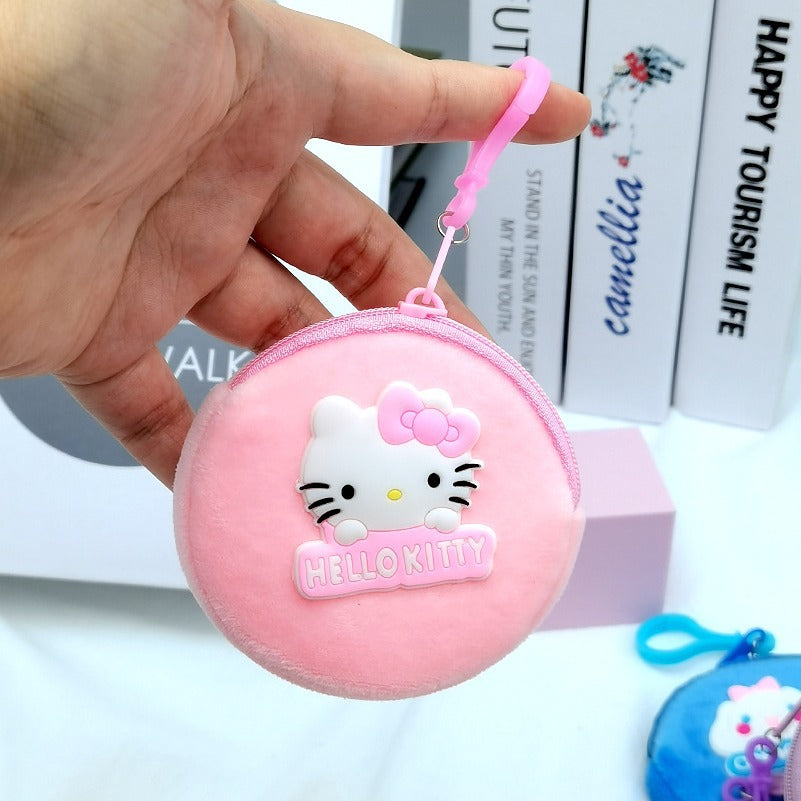 Mignon Écouteur En Peluche Fraise Ours Zip Porte-Monnaie Pour Enfants