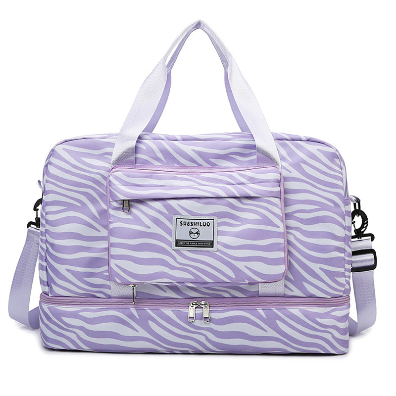 Zebra Pattern Short Business Trip Large Capacity Travel Bags