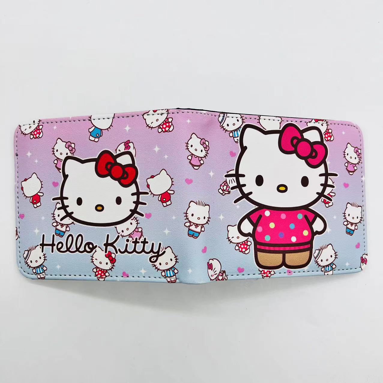 Portefeuilles courts pour femmes Little Devil Clow Pink Cat Melody