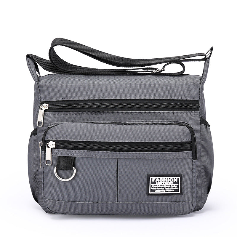 Men's Large Capacity Horizontal Zipper Stall Business Men's Messenger Bags