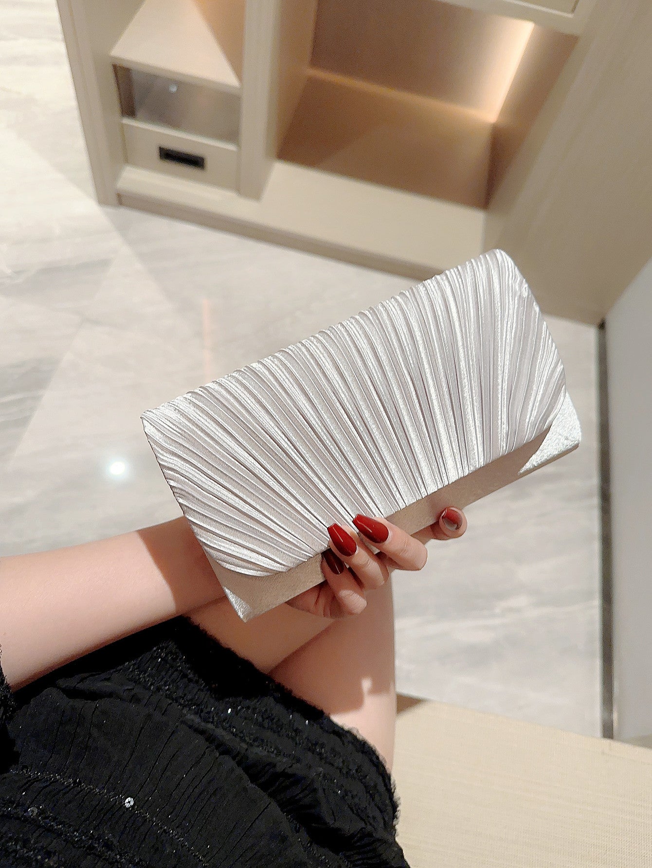 Women's Princess Fashion Pleated Simple Dinner Party Evening Bags