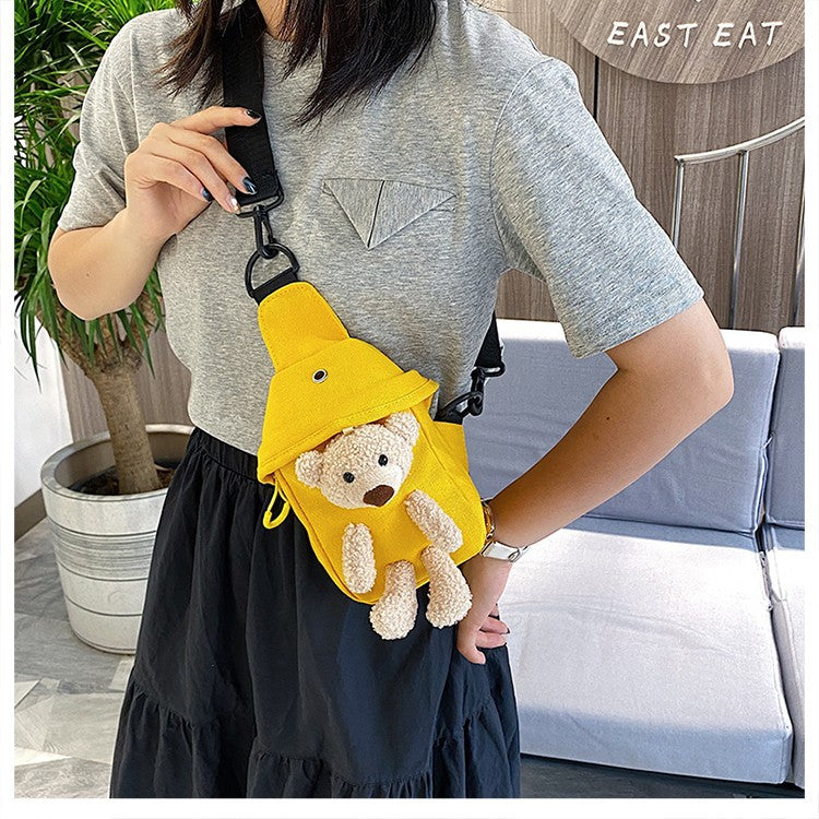 Popular Bear Canvas Fashionable Female Cartoon Waist Packs