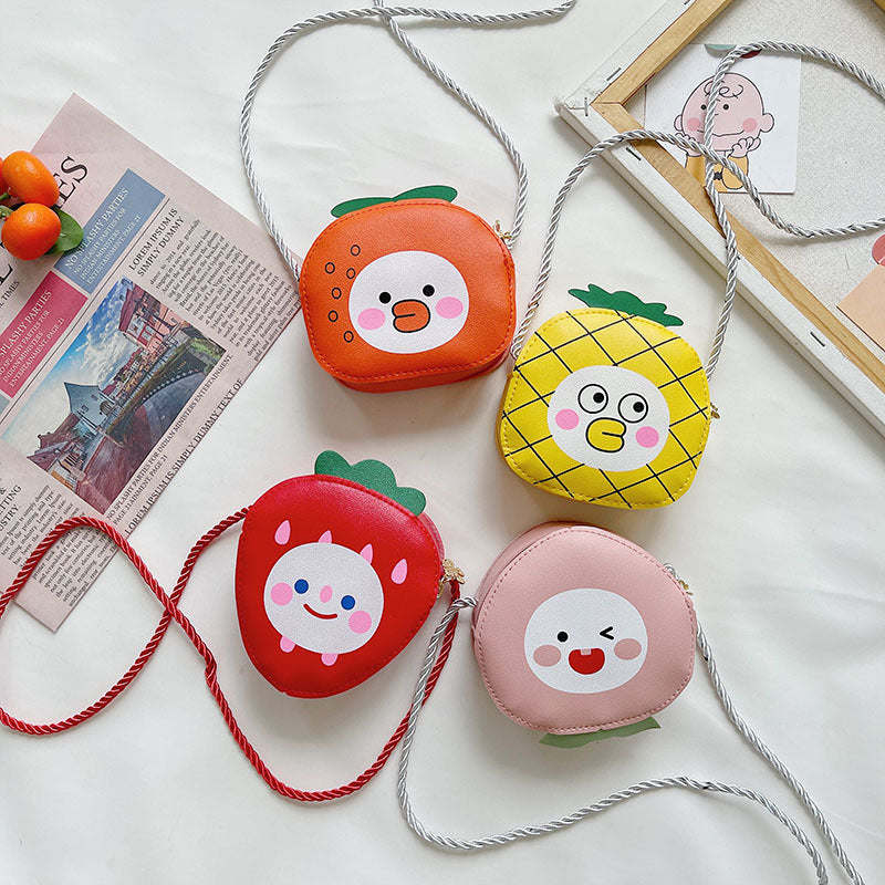 Porte-monnaie pour enfants, fruits d'été, dessin animé, petit mignon, porte-monnaie pour enfants