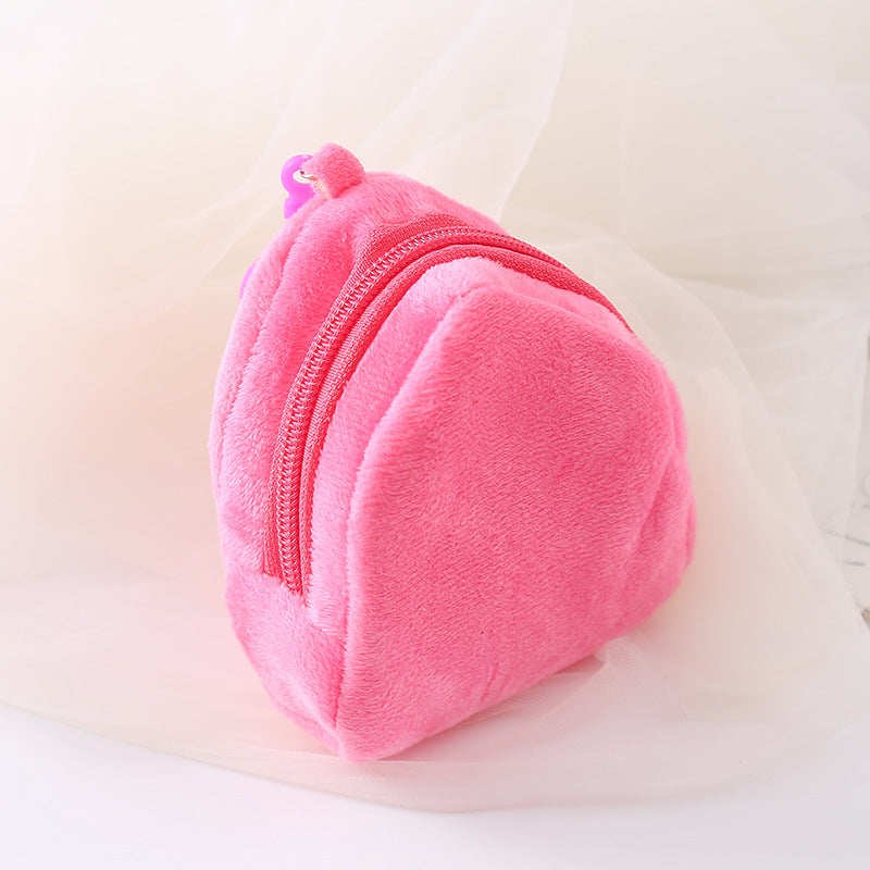 Candy Color Plush Small Solid Simple Coin Purses