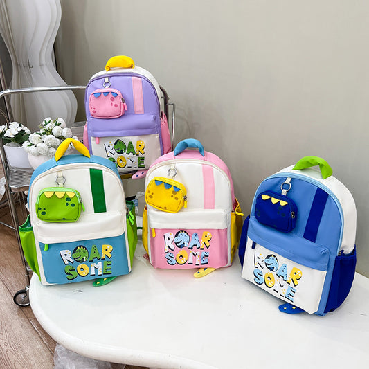 Children's Cartoon Cute Printed Boys Daily Matching Kindergarten School Bags