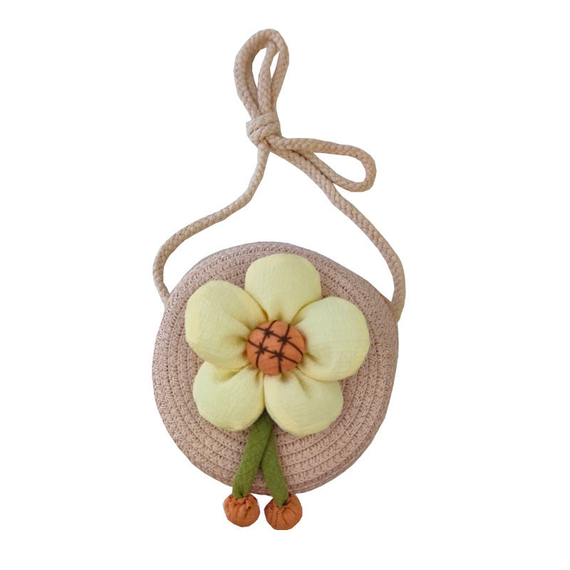 Summer Hand-woven Straw Nude Mini Cute Children's Coin Purse