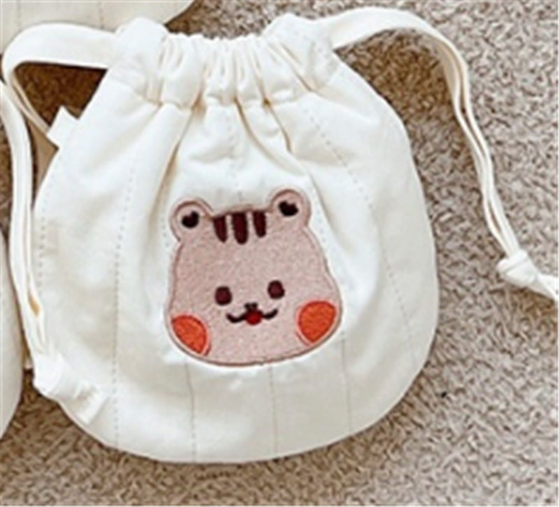 Children's Embroidery Little Bear Tulip Cute Lucky Children's Coin Purse