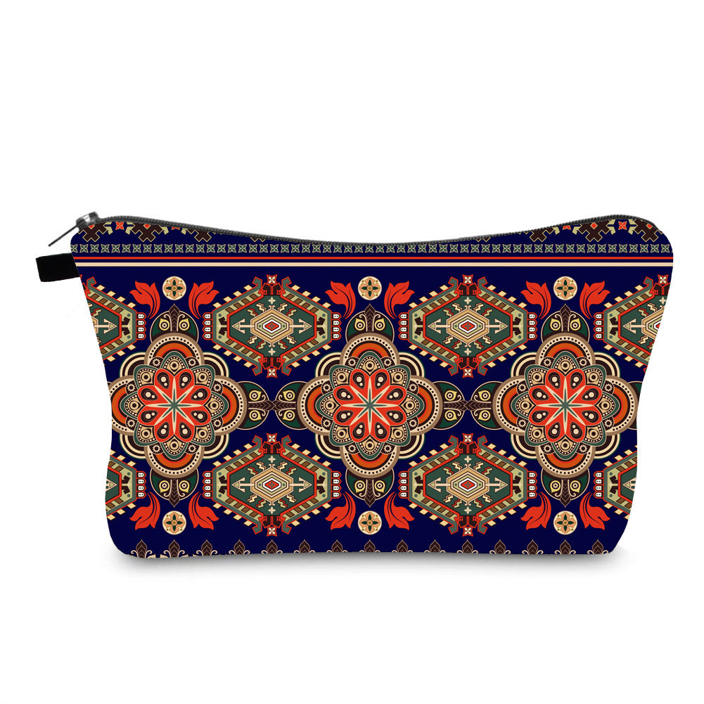 Sacs de rangement de toilette imperméables portables avec impression de mandala