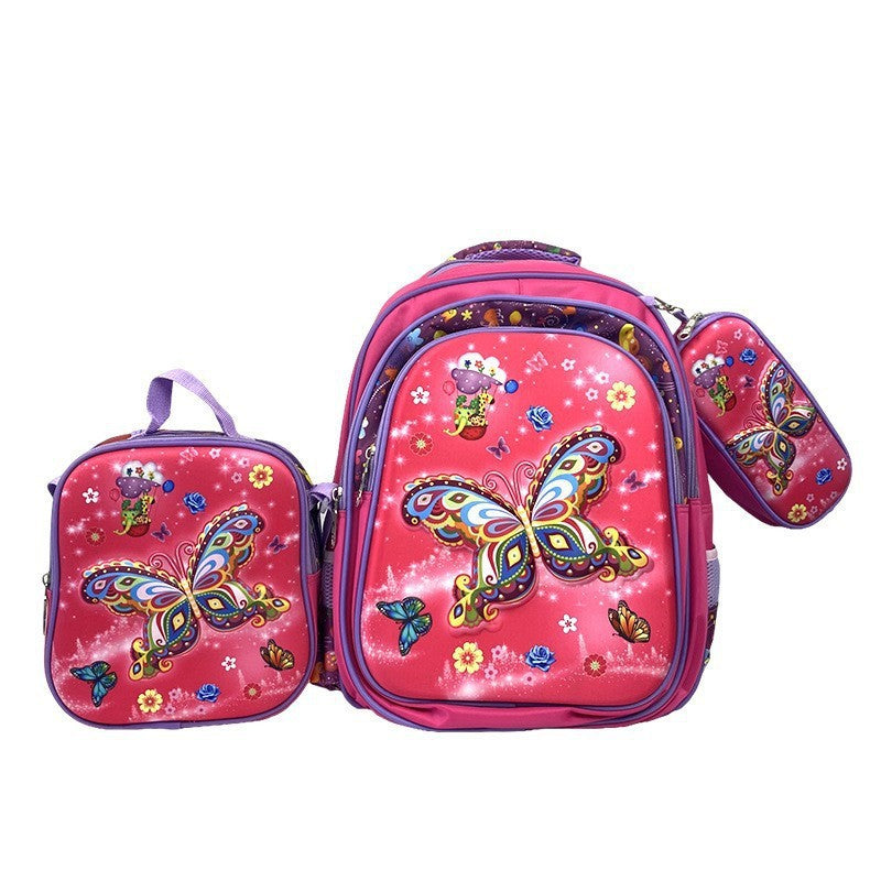 Children's Cartoon Detachable Six-wheel Three-piece Set Elementary School Students' Schoolbags