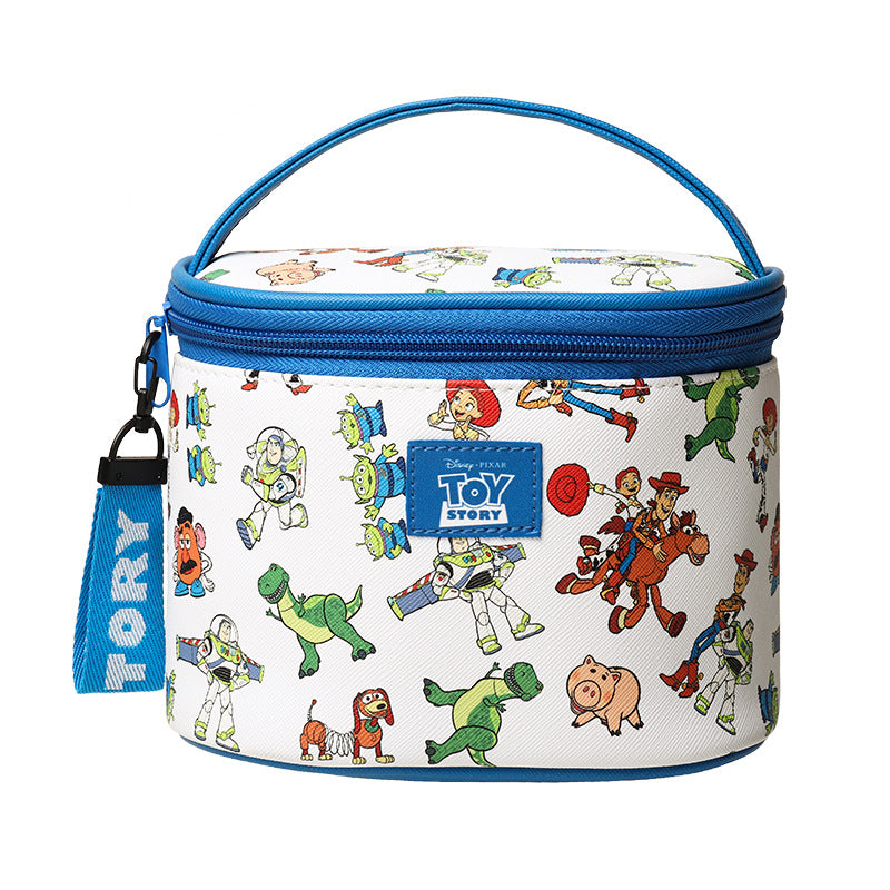 Round Barrel Cartoon Cute Large Capacity Cosmetic Bags