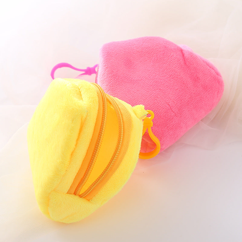 Candy Color Plush Small Solid Simple Coin Purses