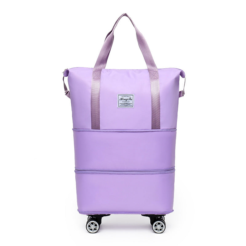 Wheels Oversized Capacity Tote Expansion Quick Travel Bags