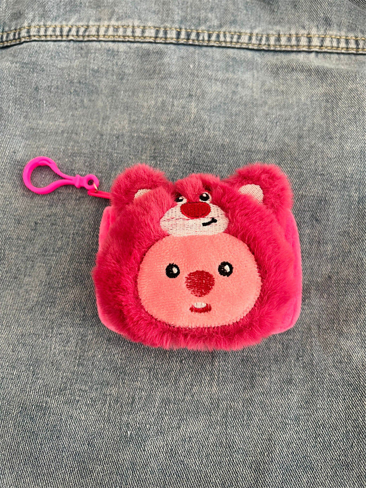 Pendentif en peluche, articles portables, rangement des porte-monnaie