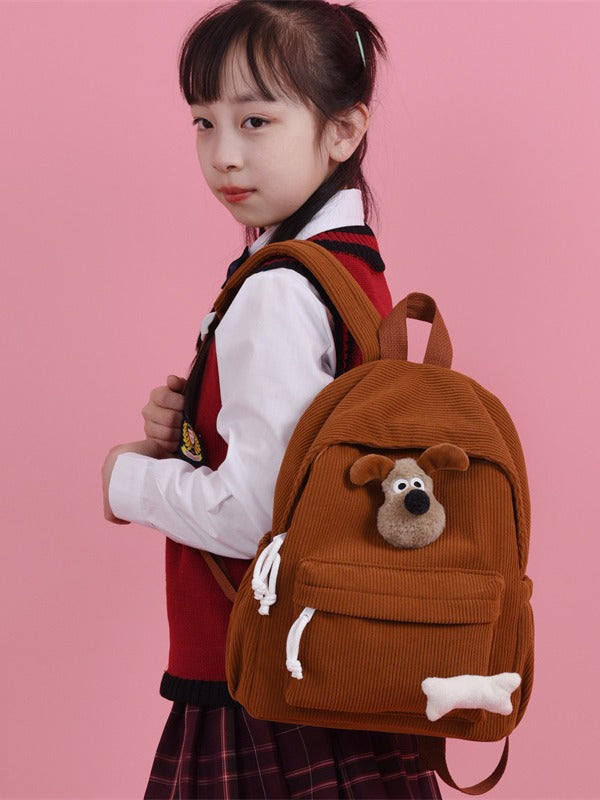 Children's Creative Style First-class Corduroy Large Class Backpacks