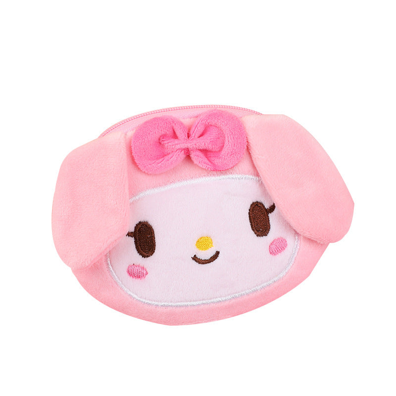 Korean Cartoon Heart Portable Mini Plush Coin Purses