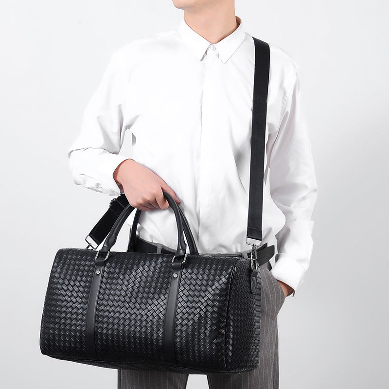 Men's Thick Woven Portable Large Capacity Business Travel Bags