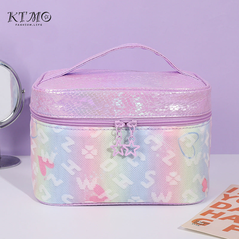 Storage Advanced Gradient Pink Five-pointed Star Bags