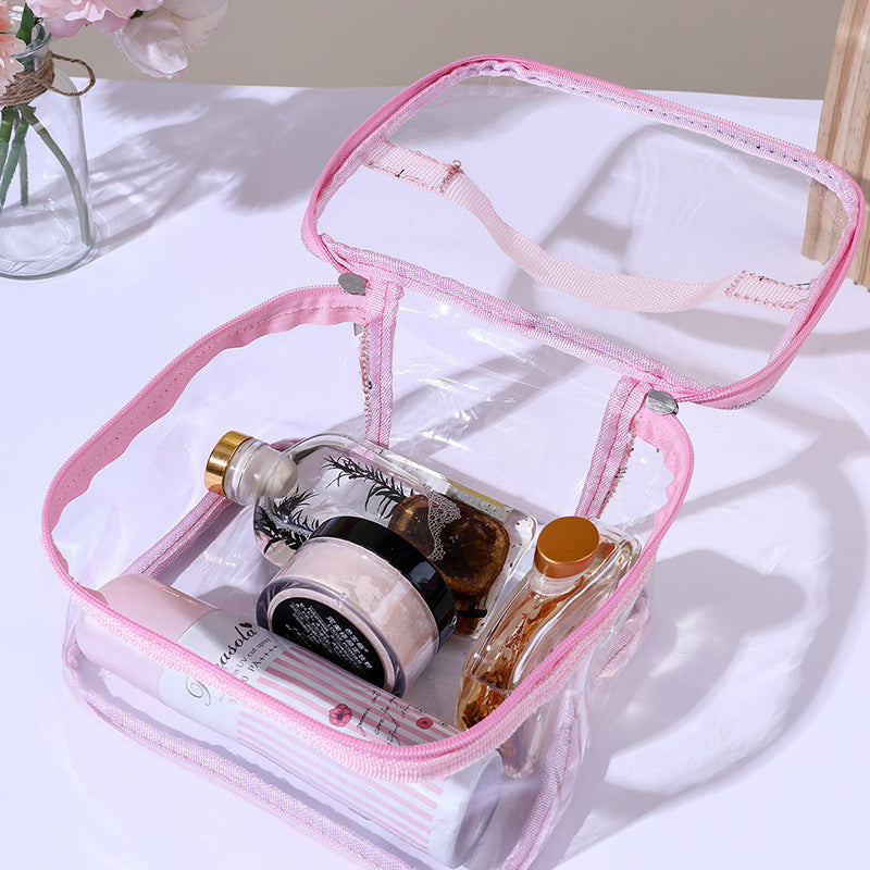 Transparent Hand Square Storage Wash Cosmetics Cosmetic Bags