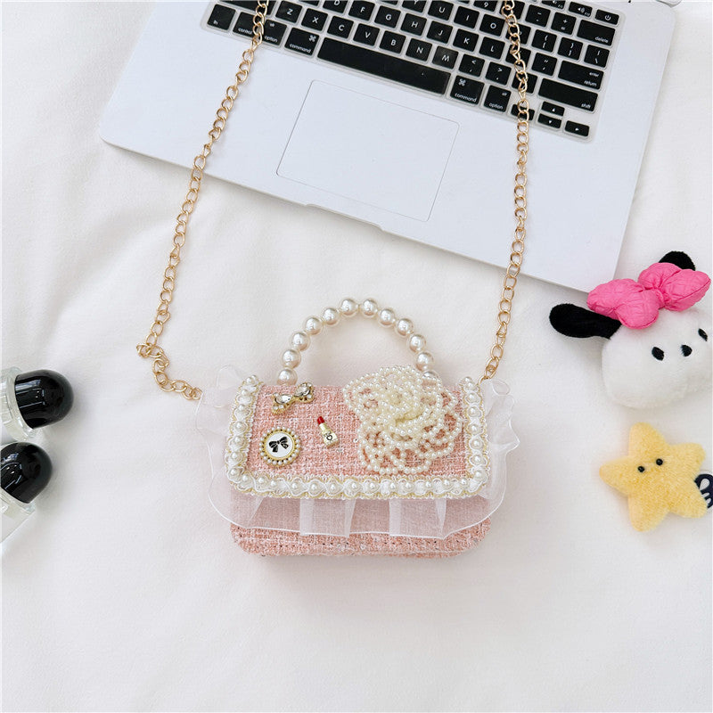 Children's Fashion Pearl Cute Princess Classic Style Children's Shoulder Bags