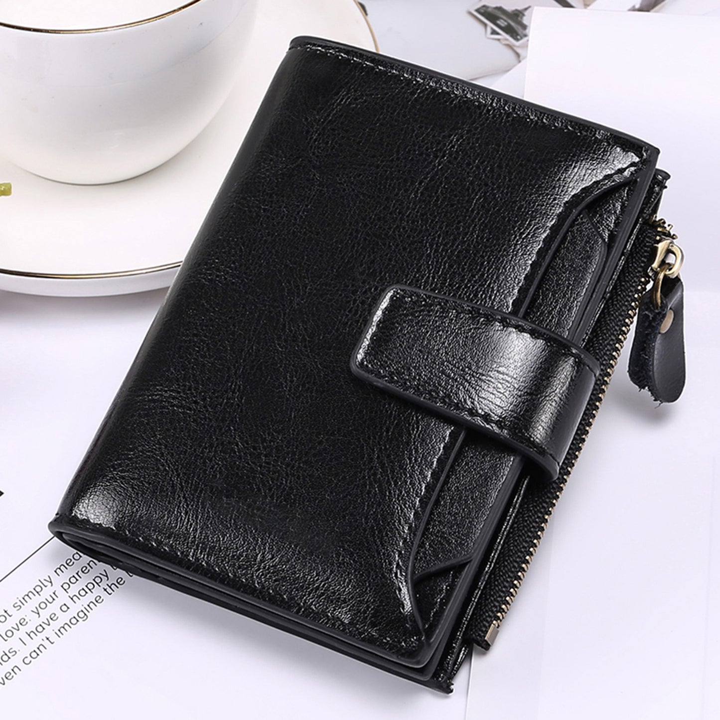 Women's Glamorous Stylish Short Genuine Leather Ladies Wallets