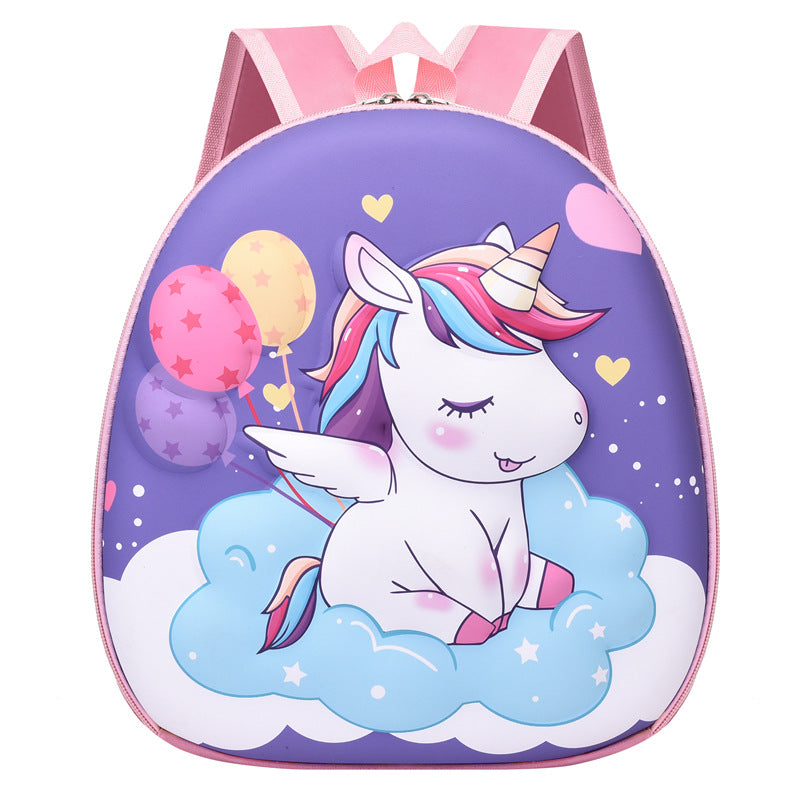 Children's Hard Shell Cartoon Cute Unicorn Eggshell Kindergarten School Bags