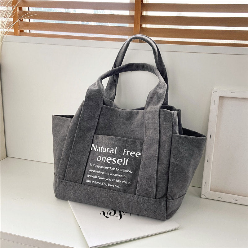 Women's Leisure Fashion Letter Tote Large Capacity Shoulder Bags