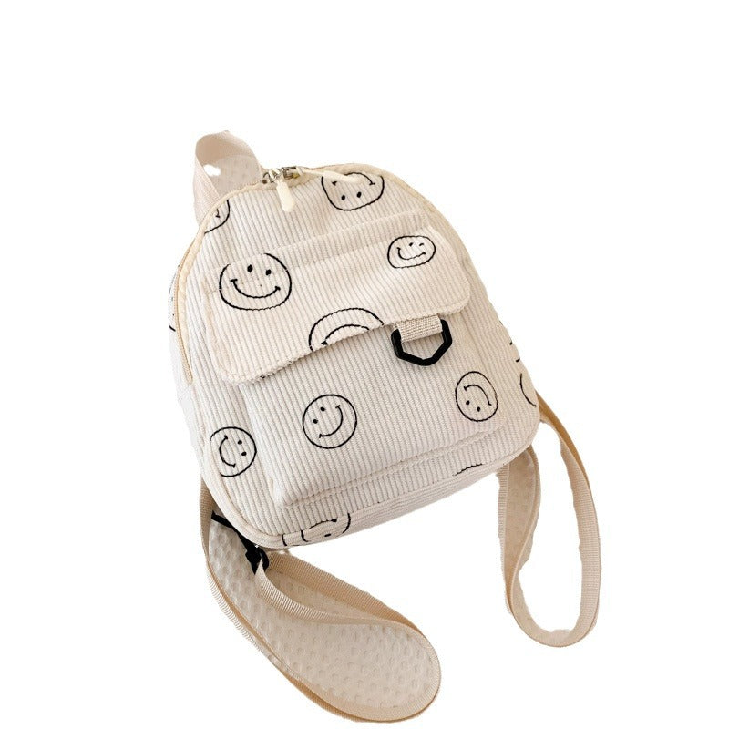 Fresh Sweet Smiley Face Mobile Corduroy Coin Purses