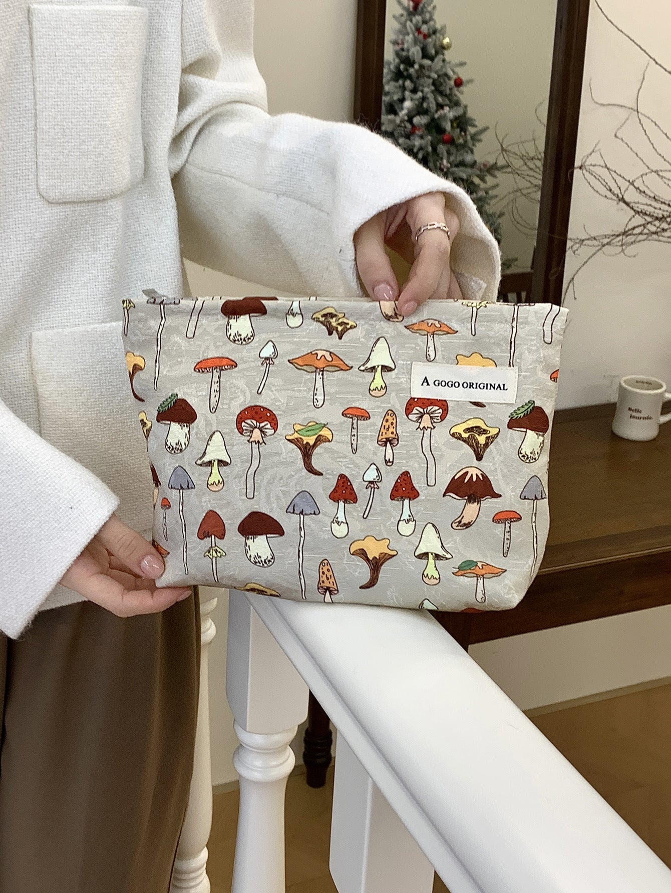 Cute Sweet Mushroom Skin Care Buggy Cosmetic Bags