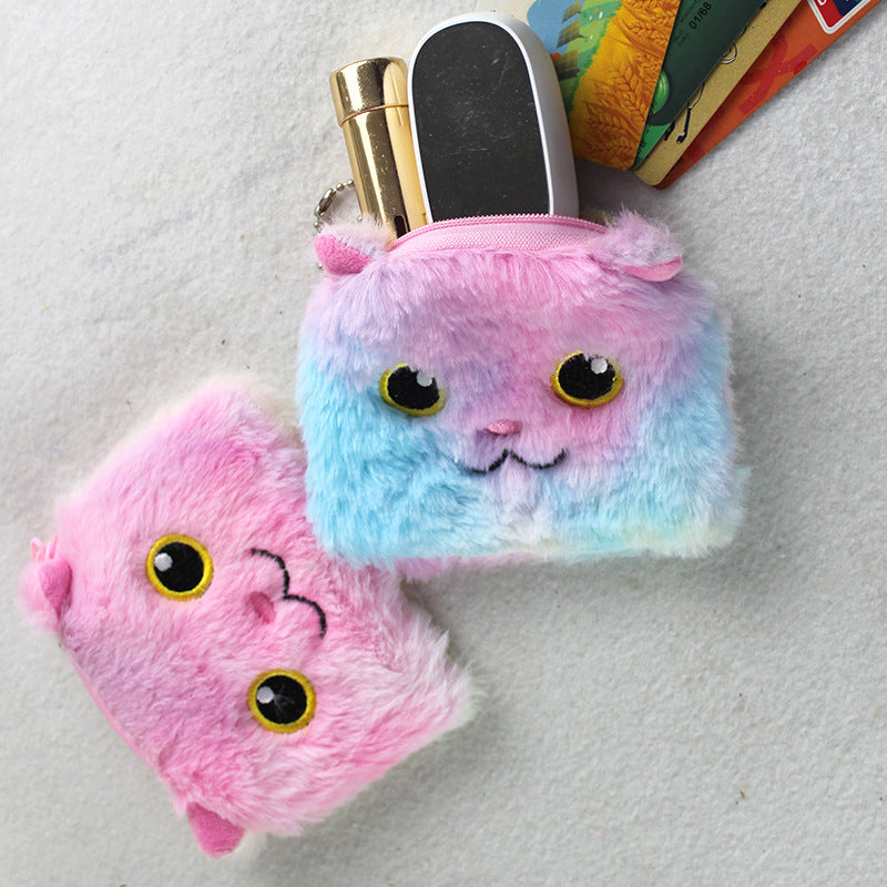 Pochettes pour écouteurs en peluche douce pour petits animaux, porte-monnaie pour enfants